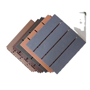 Modern DIY Interlocking Composite Patio Decking Tile 11.82x11.82 Inch Thick 0.79 Inch Textured Anti-slip Wood Plastic <b>Flooring</b> - Product Image 3