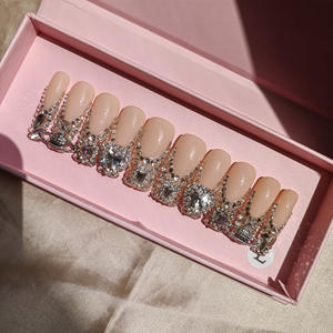 เล็บปลอมอะคริลิคเล็บฝรั่งเศสแบบเพชรอุปกรณ์ออกแบบตามสั่ง - Product Image 4