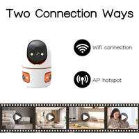 Kamera WiFi Monitor Bayi 2026 New V380 Pro Smart 3 Lensa Indoor PTZ Audio Dua Arah Penglihatan Malam 360 Derajat Sensor CMOS 6MP