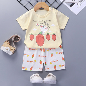 Pyjamas d'été à manches courtes pour enfants, ensembles de vêtements pour bébés, vêtements de nuit roses pour nourrissons - Product Image 6