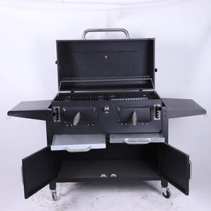 鉄製耐風バーベキュー長方形シンプルな高さ調整可能な回転回転<span class=keywords><strong>Bbq</strong></span>グリルスクリーンラック - Product Image 1