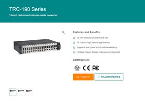Медиаконвертеры Moxa Ethernet-в-волокно TRC-190-DC-48, 48 В постоянного тока, монтаж в стойку 19 дюймов - Product Image 4