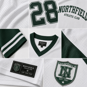 Custom Vintage <b>College</b> American Football Jersey Oversized Short Sleeve Printed Streetwear Team Fan Apparel Game Day Wear - Product Image 5