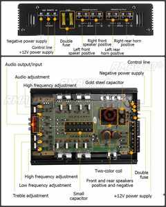 DC 12V 800W 4 Channel Car <b>Amplifier</b> Audio Stereo Bass <b>Speaker</b> High Power Car Audio <b>Amplifiers</b> Subwoofer Car Audio <b>Amplifiers</b> - Product Image 2