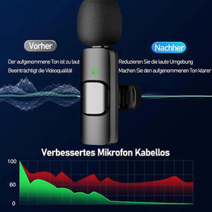 Microphone cravate sans fil Draadloze microfoons Lavalier Microfoon Draadloos Lavalier Wireless para - Product Image 3