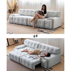 Wall Mounted Electric Fabric Sofa Cat Scratch Resistant Cloth Straight Row Living Room Recliner Sofa For Home Furniture - Product Image 3