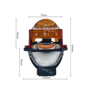 FANKAI Venta al por mayor de fábrica Faros LED de aluminio T3 para coche, tres copas de lámpara, lentes de proyector bi-xenón cortos, luz alta/baja de alta potencia - Product Image 1