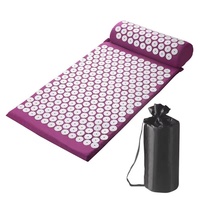 Tapis de massage écologiques avec logo personnalisé ensemble de tapis d'acupression et d'oreiller de relaxation et de soulagement de la douleur pour tout le corps