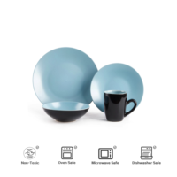 Semtember Promotion ensemble d'assiettes de cuisine rondes tasse à café élégant propre facile fantaisie Design ensemble de vaisselle célébration de mariage pour 4