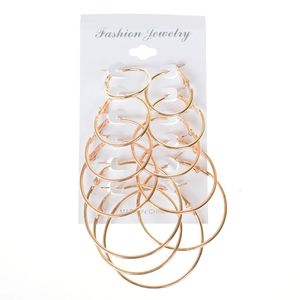 Semplice Stile Punk Broncos Rotondi <span class=keywords><strong>Orecchini</strong></span> Del <span class=keywords><strong>Cerchio</strong></span>, Oversize Grande <span class=keywords><strong>Cerchio</strong></span> <span class=keywords><strong>Orecchini</strong></span> <span class=keywords><strong>A</strong></span> <span class=keywords><strong>Cerchio</strong></span> In Oro <span class=keywords><strong>Set</strong></span> Per Le Donne Del Partito Dei Monili del Regalo - Product Image 6