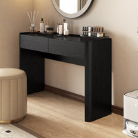 Console d'entrée de style Mid-Century Modern avec rangement, construction en bois massif, finition grain de bois naturel et design cannelé