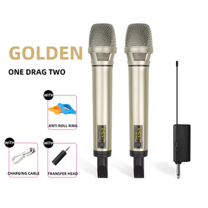 Micrófono inalámbrico Dinámico UHF Recarga Tarjeta <span class=keywords><strong>de</strong></span> sonido incorporada <span class=keywords><strong>Estudio</strong></span> <span class=keywords><strong>de</strong></span> grabación Audio Escenario profesional Karaoke <span class=keywords><strong>DJ</strong></span> Altavoz Confer - Product Image 6