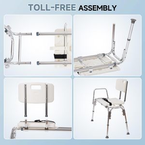 Chaise <span class=keywords><strong>de</strong></span> douche coulissante <span class=keywords><strong>pour</strong></span> baignoire, banc <span class=keywords><strong>de</strong></span> transfert <span class=keywords><strong>pour</strong></span> baignoire avec <span class=keywords><strong>tapis</strong></span> antidérapants, banc réglable <span class=keywords><strong>pour</strong></span> personnes âgées - Product Image 4