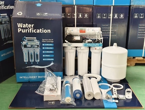 ระบบกรองน้ำดื่มแบบออสโมซิสย้อนกลับสำหรับใช้ในบ้าน OEM 75 -400 GPD พร้อมระบบทำความสะอาดตัวเอง สำหรับใช้ในครัวเรือน ภายนอกบ้าน โรงแรม ใช้ไฟฟ้า/แบบแมนนวล 5 ขั้นตอน - Product Image 2