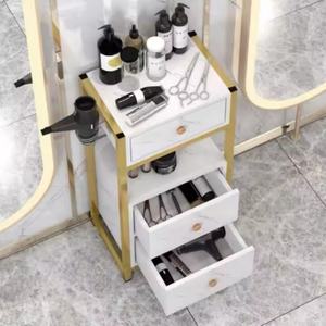 2024 Beauty and Hairdressing Furniture Golden Cabinet Barber <b>Salon</b> Furniture - Product Image 3