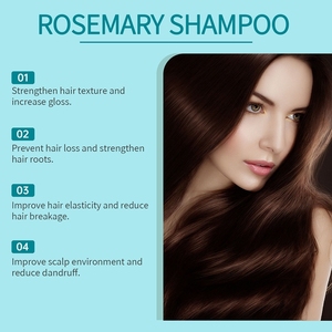 Shampoo antipelliculaire à la rosmarine, acide salicylique, huile d'arbre à thé, nourrissant, hydratant, brillant, lisse, nettoyant le cuir chevelu, soin des cheveux, 500 ml - Product Image 5