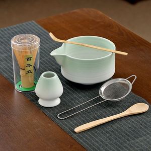Vintage Kiln-Glazed Japanese Matcha <b>Set</b> Bamboo <b>Tea</b> Whisk Song Dynasty <b>Tea</b> <b>Set</b> Include Ceramic Matcha Bowl and Whisk Holder - Product Image 2