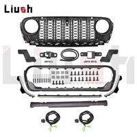 2016-2026 Jeep Wrangler JL Kit de mise à niveau de la calandre avant illimitée avec matériau ABS LED Marque Liush Garantie 1 an État neuf
