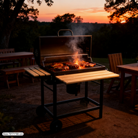 Barbecue au charbon de bois de style argentin et coréen, Kamado, Gril à gaz, pour cuisine extérieure