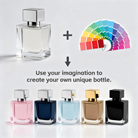 Flacon de parfum populaire en verre transparent, flacon de parfum de luxe 100 ml, flacon vaporisateur de parfum personnalisé, emballage de parfum sur mesure