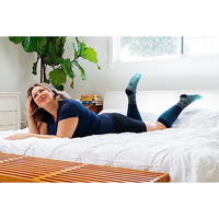 Chaussettes de compression grande taille pour mollets larges, 20-30 mmHg, en coton, hauteur genou, pour un soutien optimal