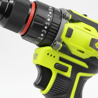 Perceuse électrique portable avec 2 batteries, embouts de tournevis, gants et étui pour le travail du bois, logo personnalisé, fabrication en usine