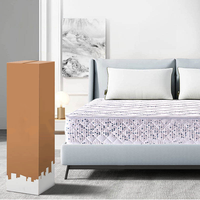 Matelas hybride COSTFULL double 10 pouces, ressorts ensachés, mousse à mémoire de forme gel, design moderne, garantie 10 ans, épaisseur 20-35 cm, fermeté moyenne