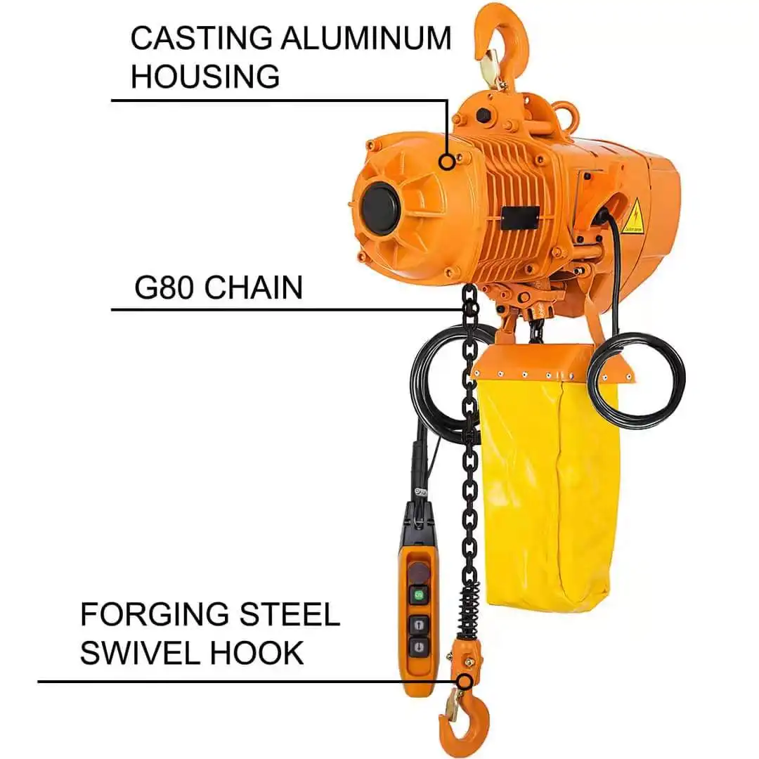 수동 조작 전기 스테인레스 스틸 체인 블록 호이스트 0.5 1ton 2 톤
