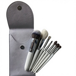7pcs Goat Synthetic Hair Makeup Brush Set Wood Handle Travel Mini Face Eye Powder <b>Blush</b> Eyeshadow Cosmetic Brushes Kit - Product Image 5