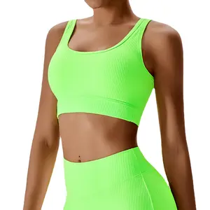 Seamless Sport Underwear Women's Cross Strap Back Yoga Bra Gym Push High Bra Pilates Running Quick Dry Top Tight Fitness Clothes