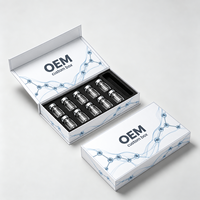 Boîte cadeau magnétique rigide personnalisée avec insert blister en matériaux recyclés, impression quadricolore, emballage pour flacon de sérum de soin de la peau