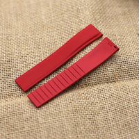 Bracelets de montre intelligente Onthelevel Luxury Smooth CTS FKM 18/19/20/21/22 mm à libération rapide, ajustables en longueur, en caoutchouc fluoré