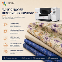 HEASY H-1816 1.8m 16 têtes Ricoh Gen6 Machine d'impression textile rouleau à rouleau à teinture réactive de type courroie pour coton, batik, lin