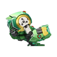 COGO 1 Ensemble de jouets miniatures en PVC unisexe 4 Mech Blocs de construction Jouet en briques ABS et résine Morphing Mecha Robot Blocs de construction Jouets