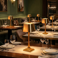 Lampe de table LED de luxe rechargeable sans fil, décoration tactile, traitement de surface par électrodéposition intérieure, modèle privé breveté