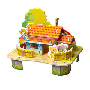 Modèle <span class=keywords><strong>de</strong></span> maison en papier à construire soi-même, puzzle en trois dimensions pour enfants, jouets créatifs pour étudiants, vente en gros - Product Image 5