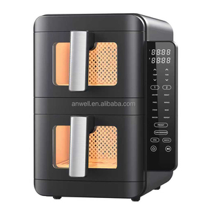 เครื่องทอดไร้น้ำมัน ANWELL แบบ <span class=keywords><strong>2</strong></span> ชั้น ความจุ 5.5 ลิตร พร้อมตะกร้าคู่ หน้าจอ LCD อัจฉริยะ สำหรับใช้ในครัวเรือน ความจุรวม 11 ลิตร แบบซ้อนได้ - Product Image 2