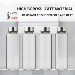 Tùy chỉnh Chai Nước Thủy Tinh 10Oz ~ 32oz thủy tinh borosilicate cao thể thao uống chai nước với nắp thép không gỉ - Product Image 4