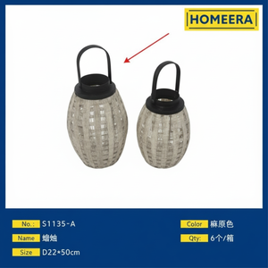 Set di 6 pezzi D22x50cm portacandele Decorative lanterne barattoli di colore campione Per scatola - Product Image 1