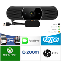 Kamera web 3 in 1 HD Pro 1080p, kamera live streaming gaming usb kamera ruang konferensi mini autofokus 360 webcam 2k