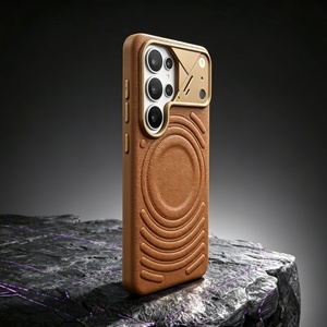 New Ripple PU Leather Magnetic <b>Phone</b> Case for Samsung S26 S24 S25 Ultra With Metal Camera Frame Shockproof Back Cover - Product Image 1