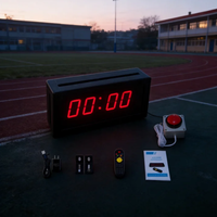 Reloj de Cuenta Regresiva Electrónico Profesional de 2.3 Pulgadas y 4 Dígitos, Cronómetro Deportivo de Una Sola Cara con Cargador con Cable para Estudio