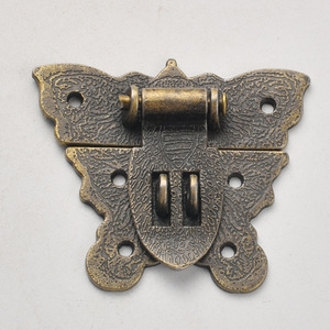 Butterfly <b>Box</b> Clasp Zinc Alloy Antique Bronze Embossed Jewelry <b>Box</b> <b>Lock</b> Flip Top Closure For Wooden Gift Packaging - Product Image 1