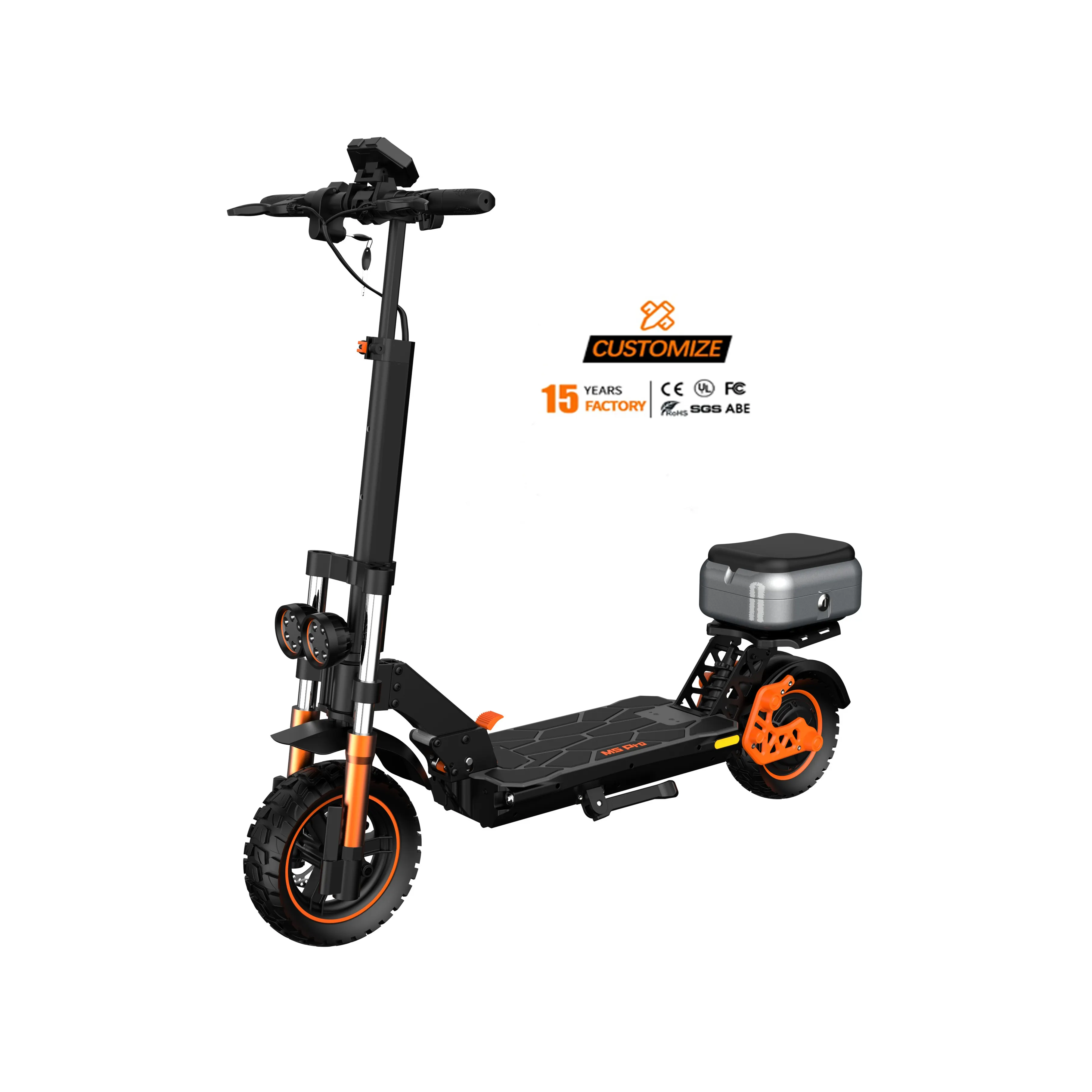 2024 Electric Scooter 1000W 17.5ah Low Clearance Alloy Frame 48V Power LED Light 70km-65km Range Unisex Electronic Assembly