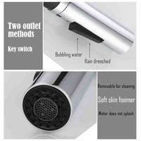 Robinet d'eau pour évier, tuyau Flexible chromé, robinet de cuisine monté sur le pont