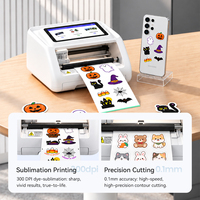 Mesin Cetak dan Potong Stiker Belakang Ponsel CP10 Kustom DIY, Printer Foto Mini Portabel Nirkabel