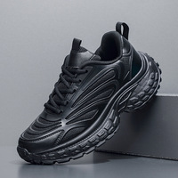Baskets plateforme pour hommes à lacets, chaussures de marche sportives, doublure en maille respirante, tige en PU, légères, logo de marque personnalisé, printemps/été