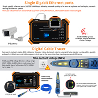 Moniteur CCTV Rsrteng IPC-1910C Plus 4 pouces, testeur de caméra IP 8K, testeur de câble POE, testeur de câble TVI CVI AHD, outils réseau WiFi, traceur de câble