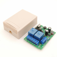 Module récepteur de relais sans fil universel 433 MHz avec télécommande 4 boutons, 12 V CC, 4 canaux
