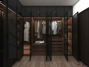 Armario de Dormitorio para Hombre, Estilo Moderno y Minimalista, de Alta Gama, Serie Totalmente Negra, Diseño Plegable, Garantía de 5 Años - Product Image 4